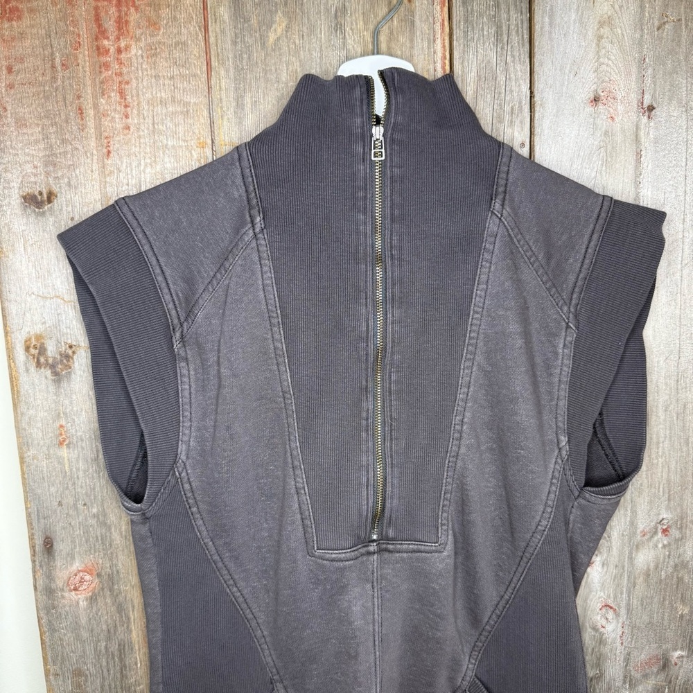 Daily Practice Anthropologie Meru Zip Front Mini Dress Dark Brown XS - Picture 3 of 10